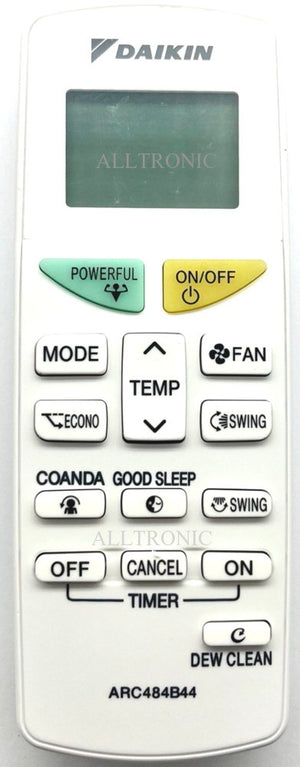 Genuine Split Unit AC / Aircon Remote Control ARC484B44 Daikin