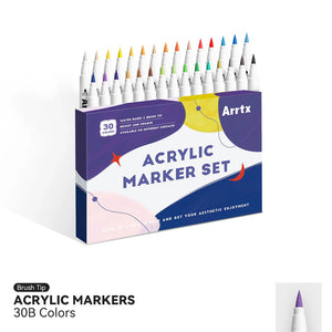 Arrtx 30 Colors Acrylic Paint Pens 30B Acrylic Markers