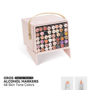 Arrtx OROS 48 Alcohol Markers Skin Tone Colors Paint Markers Dual Tip