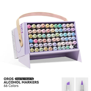 Arrtx OROS 66 Alcohol Markers Pastel Colors Paint Markers Dual Tip for Coloring