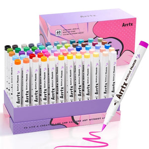 Arrtx 60 Colors Acrylic Marker Brush Tip Set B / Arrtx 60B
