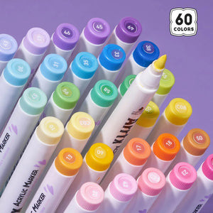 Arrtx 60 Colors Acrylic Marker Brush Tip Set B / Arrtx 60B