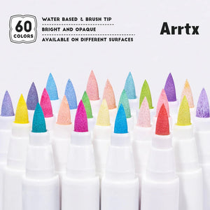 Arrtx 60 Colors Acrylic Marker Brush Tip Set B / Arrtx 60B