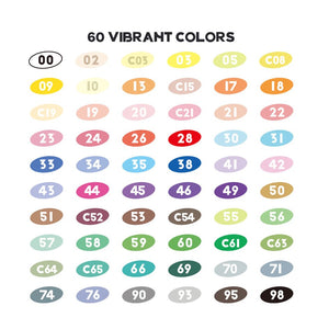 Arrtx 60 Colors Acrylic Marker Brush Tip Set B / Arrtx 60B