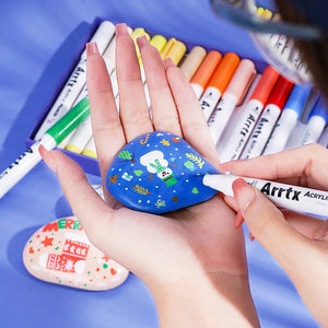 Arrtx 30 Colors Acrylic Paint Pens 30B Acrylic Markers