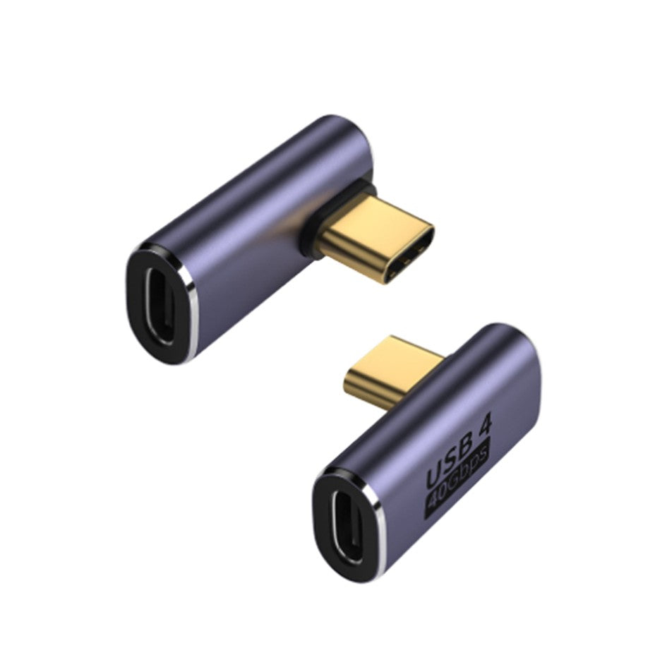 USB C Female to USB C Male 90 Degree Right Angle USB4 Thunderbolt 40Gb ...