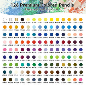 Arrtx 126 Colored Pencils Set Drawing Pencils