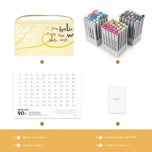 Arrtx 90 Oros Brush Alcohol Marker Set