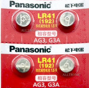 Panasonic LR41 Alkaline Button Battery  / 1.5V LR41 / AG3 / G3A Button Cell Battery