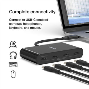 Belkin USB C  Type C to 4 Port USB C Hub Supports up to 10GBPS AVC018BTBK