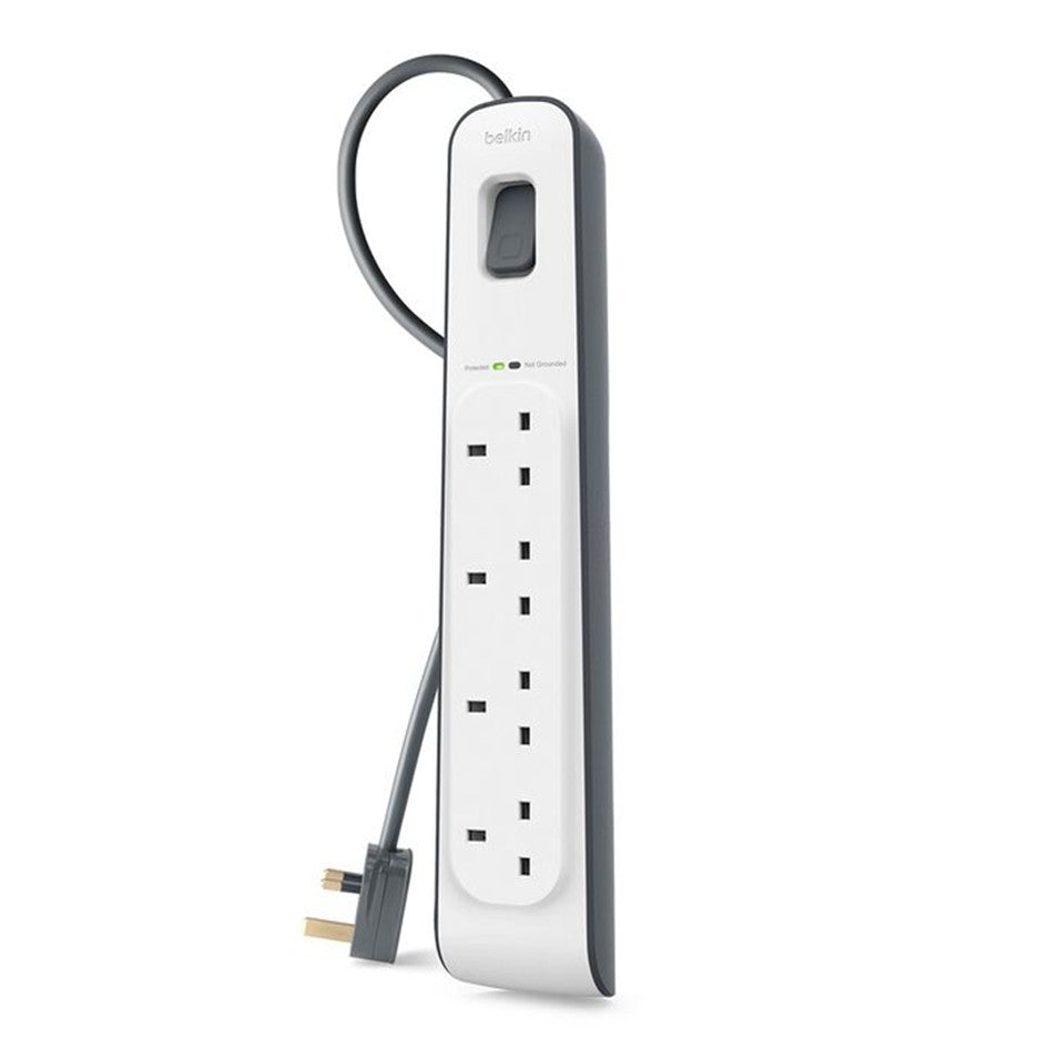 Belkin 4 outlets socket 4 Way  2meter cord with Surge Protector SKU: BSV400af2M-MY