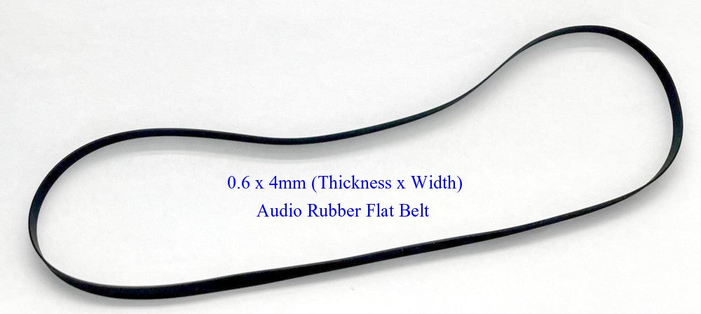 Audio Turntable Belt / Rubber Flat Belt / Belt 0.6x4mm ( I x W) for Cassette / Turntable /CD / DVD