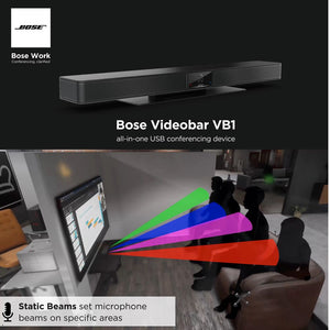 Bose Professional Videobar ( VB1 ) ,4K Ultra-HD Camera All-in-one USB Conferencing device , Webcam with Speaker and Microphone / 3Yrs Warranty