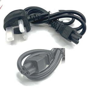 Power Cord 3Pin UK to C5 (Notebook) 1 Meter 3x0.75mm2 3A /250V Linetek with Safety Approved Mark-( 2pcs)