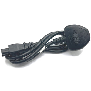 Power Cord 3Pin UK to C5 (Notebook) 1 Meter 3x0.75mm2 3A /250V Linetek with Safety Approved Mark-( 2pcs)