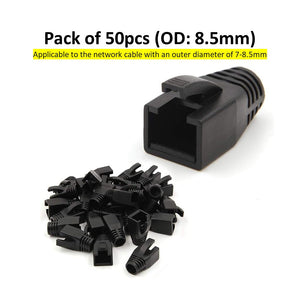 50PCS CAT7 RJ45 plug Connector Cover Modular for CAT6A CAT 7 CAT 8 Strain Relief Boot Cap Protective Boots