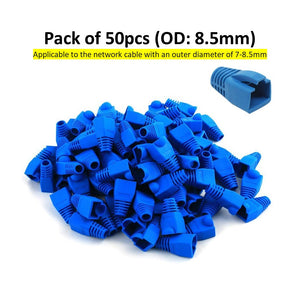 50PCS CAT7 RJ45 plug Connector Cover Modular for CAT6A CAT 7 CAT 8 Strain Relief Boot Cap Protective Boots