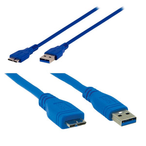 USB3.0 to Micro B  USB Cable 1M / 1.5M /1.8M /3M  Blue Support Charge and Data