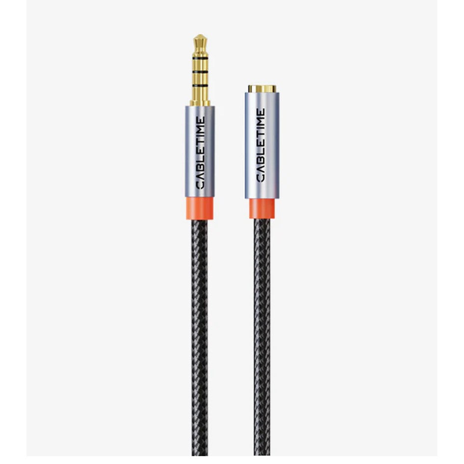 3.5mm Audio Cable Male to Female TRRS Stereo Aux Cord Cable 2M / 3M /5M Cabletime Audio Cable Support mic and Headset