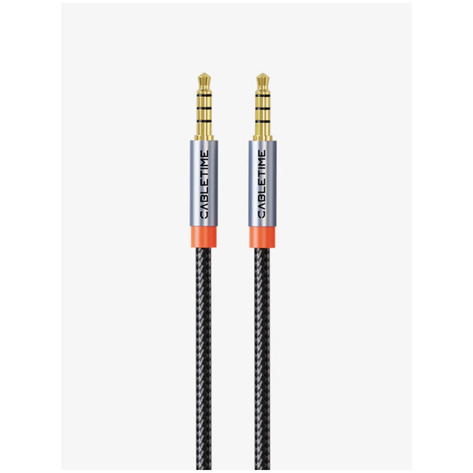 3.5mm Audio Cable Male to Male TRRS Stereo Aux Cord Cable 2M / 3M /5M Cabletime Audio Cable Support mic and Headset