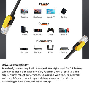10Gbps Cat7 1M / 2M /3M /5M /10M 15M 20M Ethernet Patch Cable Cabletime CAT 7