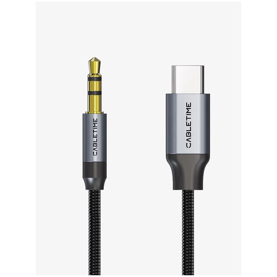 USB C to 3.5mm Audio Jack Cable 1Meter / Cabletime Aux Cord Type C to 3.5mm 1M Audio Jack