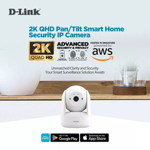D-link DCS-6501LH Type C  (H/W C) 3MP 2K QHD PTZ Security IP Camera with mounting bracket -Auto track Motion, Biometric
