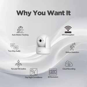 D-link DCS-6501LH Type C  (H/W C) 3MP 2K QHD PTZ Security IP Camera with mounting bracket -Auto track Motion, Biometric