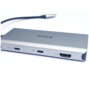 D-Link DUB-M1150 (11 IN 1) USB-C Docking Hub Type C  to Ethernet , USB-C PD 100W, 3x USB3.0 ,HDMI 4K, VGA,3.5MM Audio Port , SD and Micro SD Card Slot