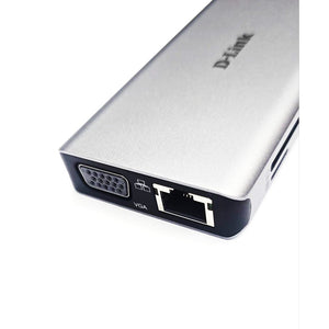 D-Link DUB-M1150 (11 IN 1) USB-C Docking Hub Type C  to Ethernet , USB-C PD 100W, 3x USB3.0 ,HDMI 4K, VGA,3.5MM Audio Port , SD and Micro SD Card Slot