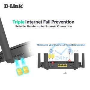 D-Link DWR-M930DS N300 4G Dual SIM LTE Router ( Nano sim Card)