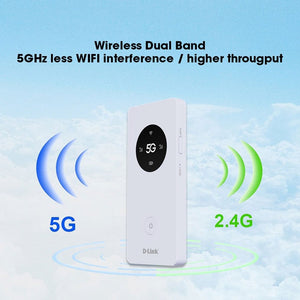 D-Link DWR-U2000 5G Mobile Router Wi-Fi Hostpot | 5G NR SA and NSA | 5G/4G/LTE | WPA3 | 5000mAH | upto 32 devices DLINK