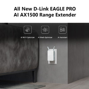 D-Link E15 Eagle Pro AI AX1500 Smart Wireless WiFi 6 Mesh Range Extender / Dlink E15 / 3yrs Warranty