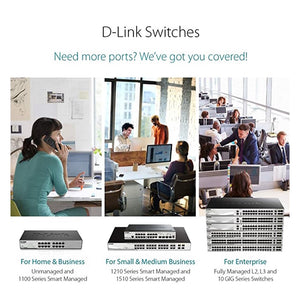 D-link DGS-1016C 16-Port Gigabit Unmanaged Desktop /Rackmount Switch In Metal Casing