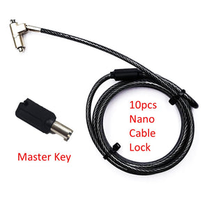 Dataflex  Nano Key Lock Notebook Security Cable Lock DF73655CKB ( Pack of 10pcs cable Lock + 1 Master Key)