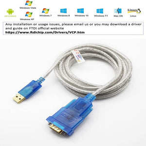 Dtech USB2.0  to Serial RS232 DB9 Cable  FDTI Chipset 0.5M / 1M / 1.5M /2M / USB to RS232 / USB to Serial / USB to DB9/ FDTI CHIPSET