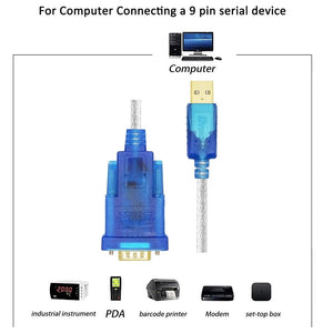 Dtech USB2.0  to Serial RS232 DB9 Cable  FDTI Chipset 0.5M / 1M / 1.5M /2M / USB to RS232 / USB to Serial / USB to DB9/ FDTI CHIPSET