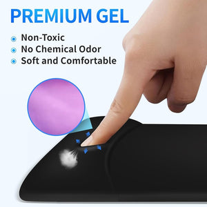 Ergonomic Mouse Pad with wrist support , Pain Relief  Non Slip Mousepad H-05 Black / Mouse Pad H-05 / H05 Black
