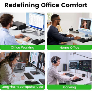 Ergonomic Mouse Pad with wrist support , Pain Relief  Non Slip Mousepad H-05 Black / Mouse Pad H-05 / H05 Black