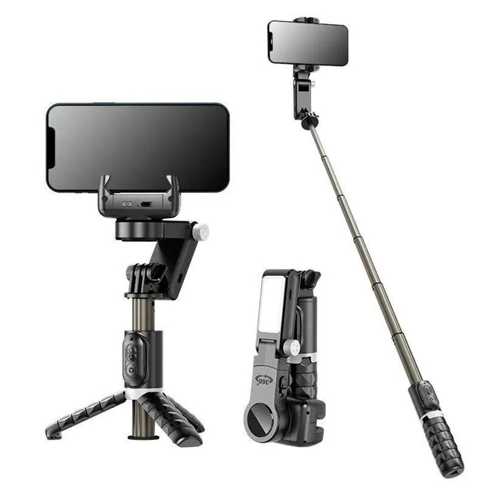 360 Gimbal Stabilizer for phone Q18 Selfie stick with stand and Light