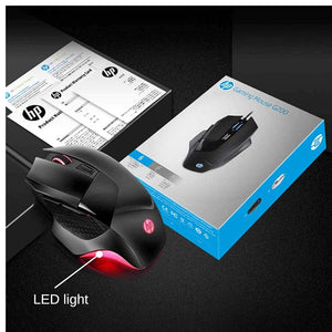 HP G200 Backlit USB Wired Gaming Mouse, Customizable Buttons up to 4000 DPI