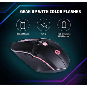 HP M270 USB Wired Gaming Mouse , High performance Optical Tracking Mouse 2400 DPI