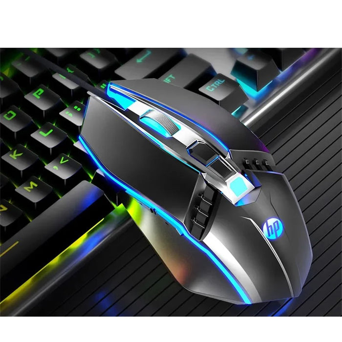 HP M270 USB Wired Gaming Mouse , High performance Optical Tracking Mouse 2400 DPI