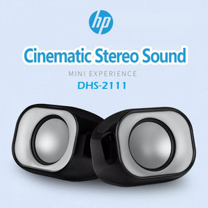 HP DHS-2111 USB Powered Speaker for Computer Laptop/Multimedia Stereo 3.5mm Stereo Jack connection 2x3W Portable Speaker