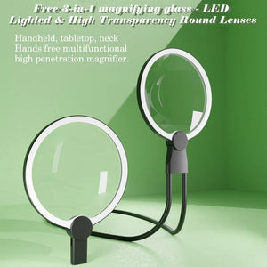 5x Magnification Handheld , Tabletop, Neck Hands Free Multifunction High penetration Magnifier 5F-8039-6