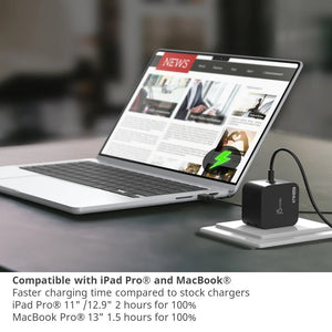 J5 Create 67W GAN PD USB C Mini Charger 1.8Meter JUP1565NF Travel Ready Compact Design Type C
