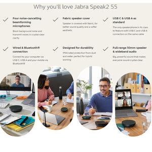 Jabra Speak2 55 MS / UC  2Yrs Local Warranty / Jabra Speak2 55 MS PN: 2755-109 / Jabra Speak2 55 UC PN: 2755-209