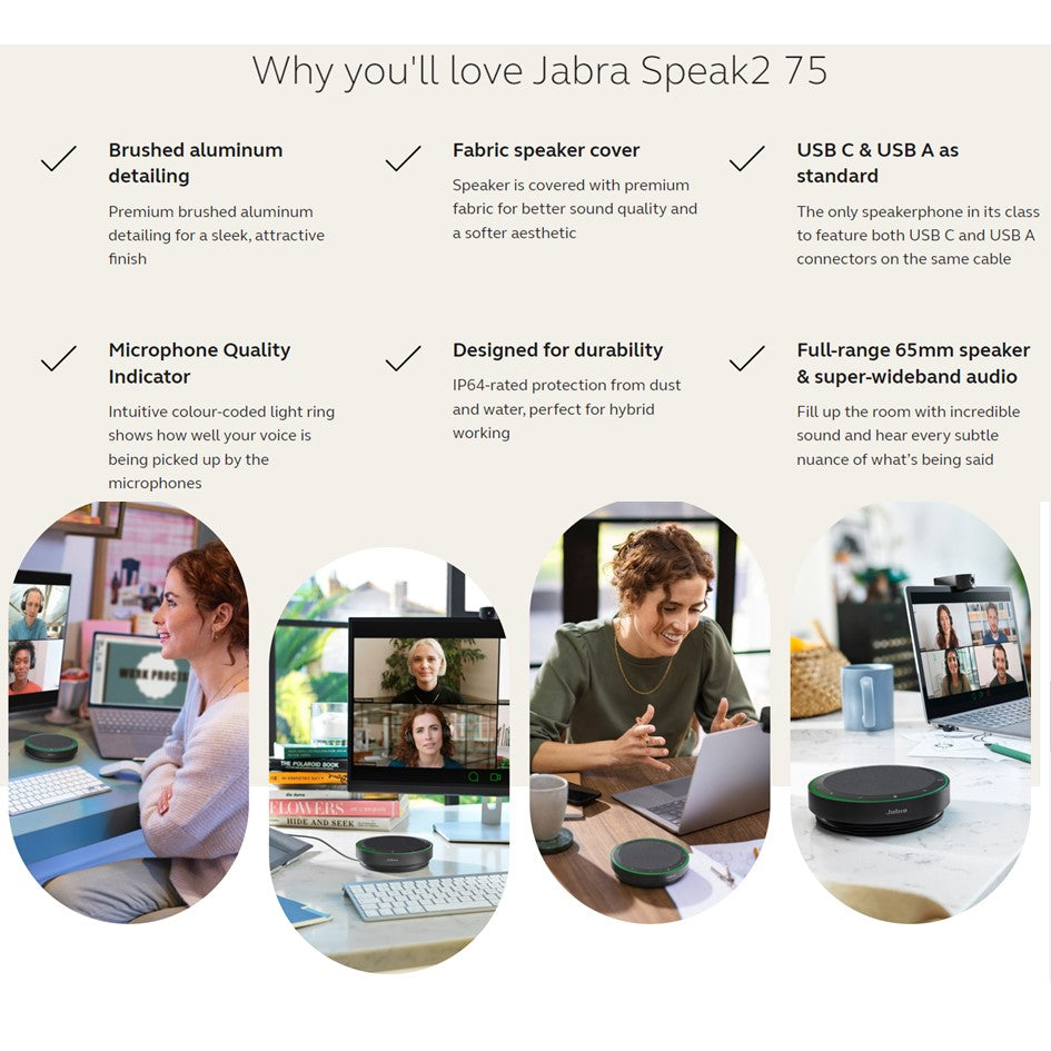 – Jabra / Speakerphone Speak2 MS Alltronic Wireless fo Singapore /Wired / UC 75 Professional Computer