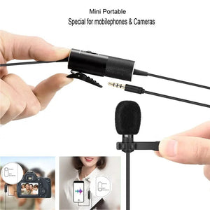 Lavalier Microphone Lapel Collar Mic R955S For Smartphone Mobile Camera  DSLR  Clip on mic / Mini microphone