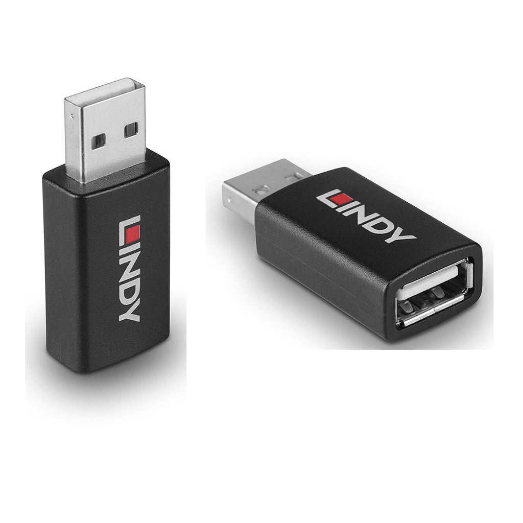 Lindy USB 2.0 Type A To A Data Blocker with Battery charging 1.2 ( USB Type A Male to A Female) # 71263